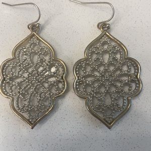 Sliver and gold earring